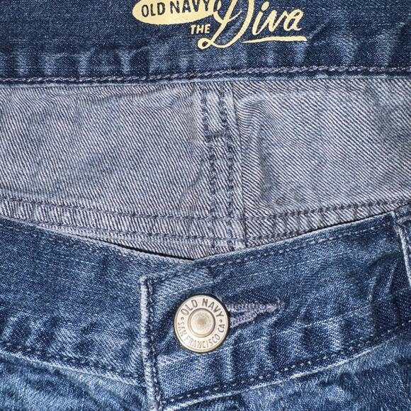 Old Navy Blue Jean Shorts with Tropical Print - Picture 3 of 5